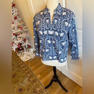Soft Blue Floral Blouse by Talbots. New with tag